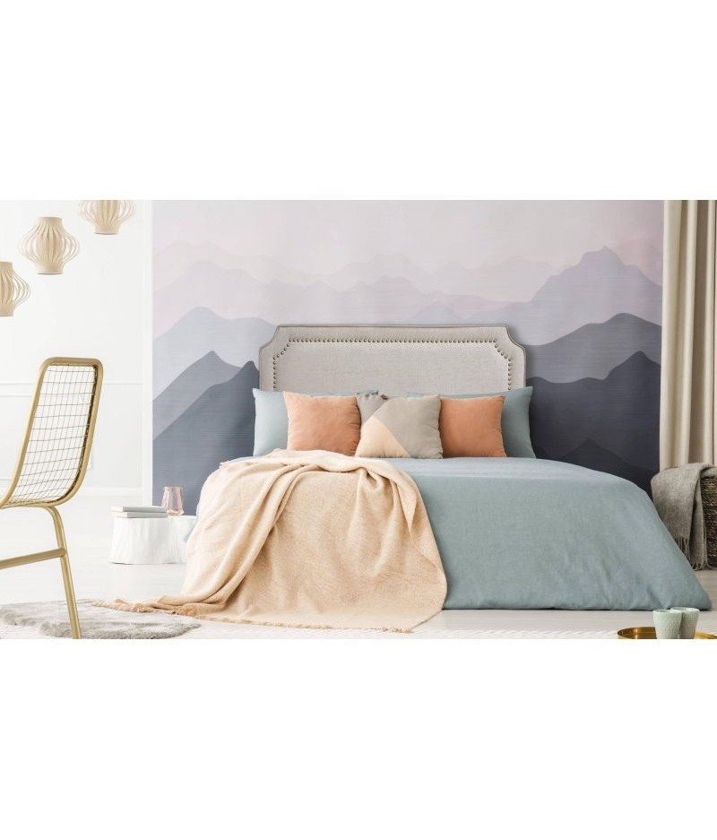 Riot - Cabecera king estilo moderno en tela color beige